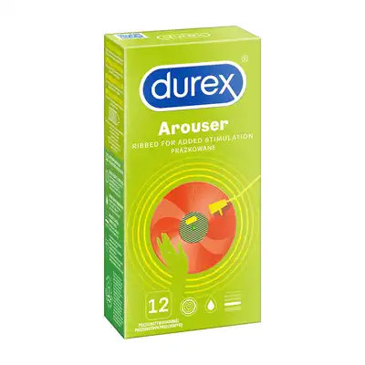 Durex - Arouser 12szt. Prezerwatywy lateksowe, prążkowane o stymulującej strukturze.