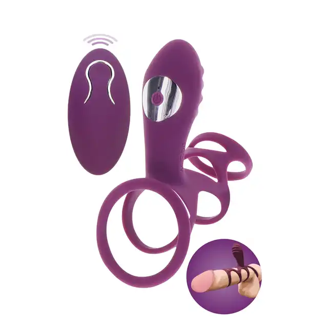 ToyJoy - Happiness Halo Halo C-Ring Sleeve. Ring na penisa z wibrującym stymulatorem łechtaczki. Doświadczcie razem nowych przyjemności z seksu