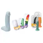 Ylva &amp; Dite - Icarus Sky Grey Dildo - błękitne dildo wykonane z gładkiego silikonu premium