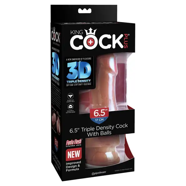 King Cock - Triple Density 6,5". Realistyczne dildo o potrójnej gęstości - jak prawdziwy penis!