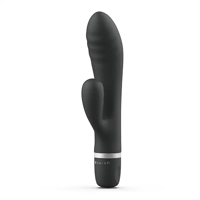 B Swish - BWild Classic Wave Vibrator Black. Klasyczny wibrator z nietypowymi wypustkami w kształcie fal na trzonie dla dodatkowej stymulacji. 