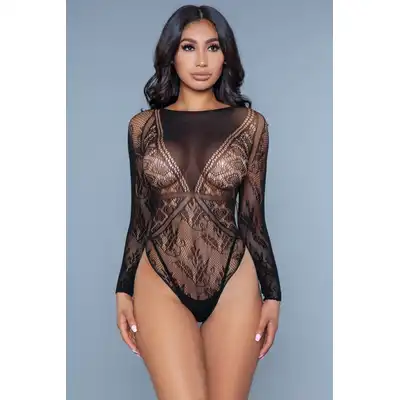 BeWicked - Break My Heart Bodysuit. Seksowny bodystocking z serduszkami. One size. Oczarujesz jego serce!