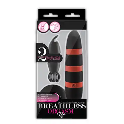 NMC- Breathless Orgasm Kit. Wibrująca wtyczka analna, stymulator łechtaczki i sutków. Mega mocna przyssawka dla zabawy bez użycia rąk. Mega Sale!