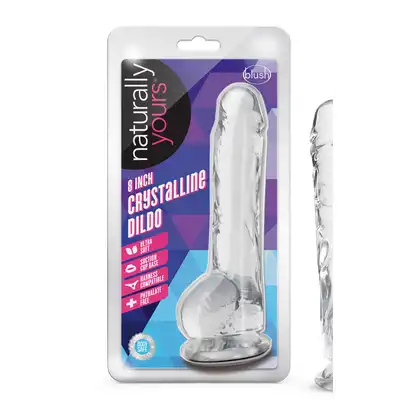 NATURALLY YOURS  8" CRYSTALLINE DILDO  DIAMOND