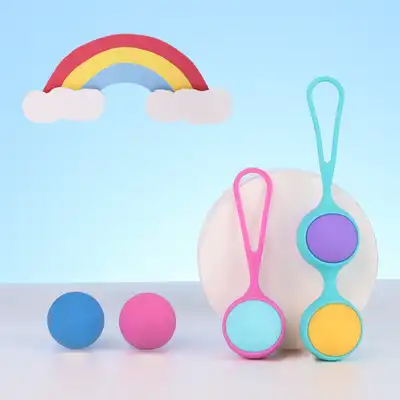 PMV20 - Vito Kegel Ball Set. Kolorowy progresywny zestaw treningowy kulek gejszy. Super jakość