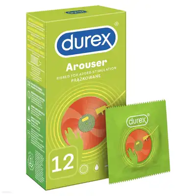 Durex - Arouser 12szt. Prezerwatywy lateksowe, prążkowane o stymulującej strukturze.