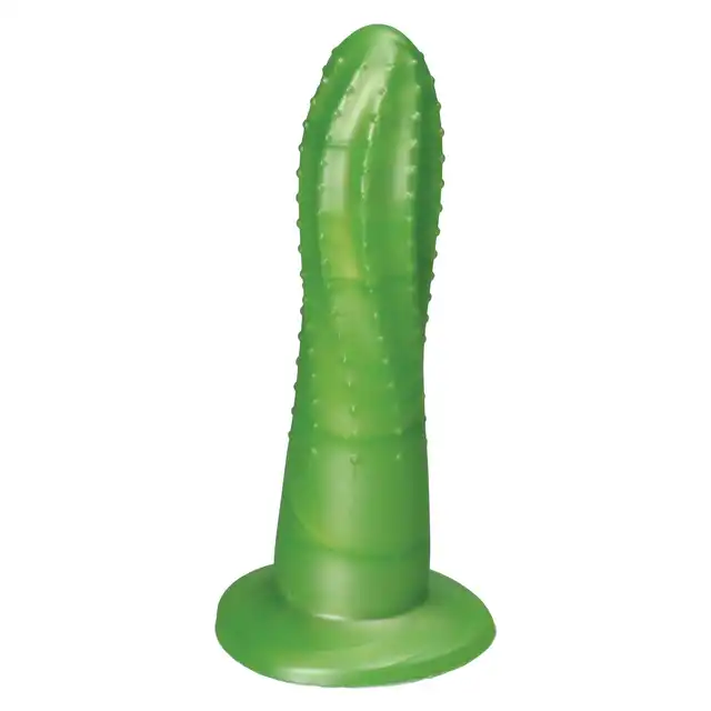 Ylva &amp; Dite - Prickly Pear Fresh Green - zielone dildo z kolcami, wykonane z gładkiego silikonu premium