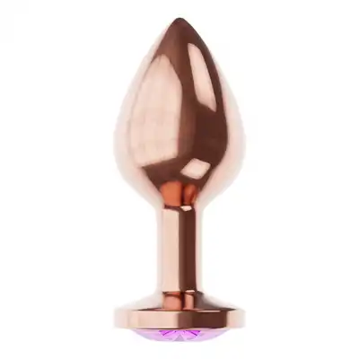Plug-Butt Plug Diamond Amethyst Shine S Rose Gold