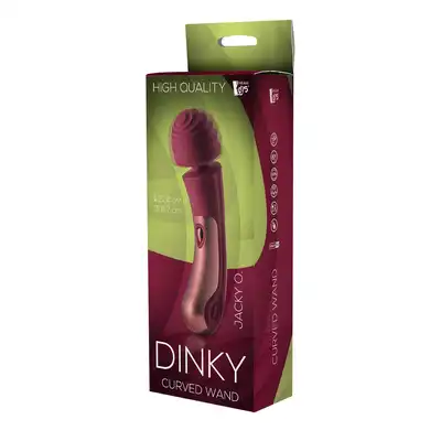 Dinky - Curved Wand Jacky O. Wibrator magiczna różdżka. Zakrzywiony kształt i żłobiona końcówka to gwarancja satysfakcjonujących i komfortowych uniesień