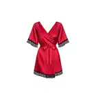 Obsessive - Sensuelia Peignoir L/XL - zmysłowy szlafrok w ognistym, czerwonym kolorze