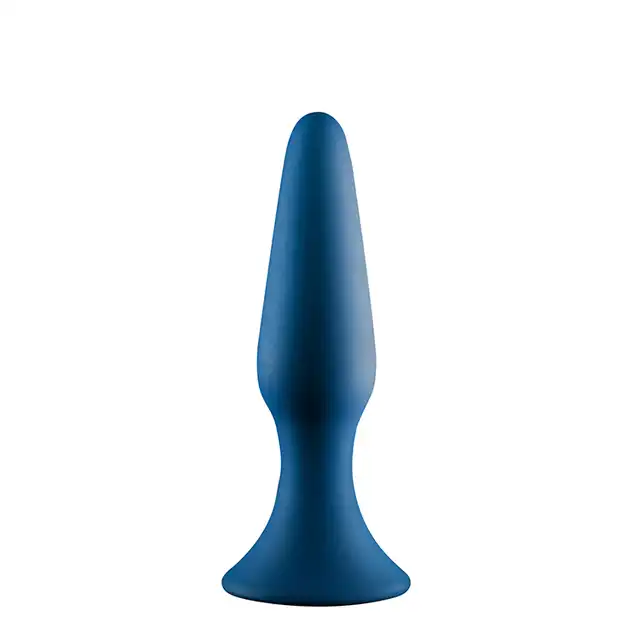 DreamToys - MenzStuff Metal Ball Plug Blue. Silikonowy plug analny z metalową kulką wewnątrz, dla intensyfikacji analnych doznań poprzez drżenie