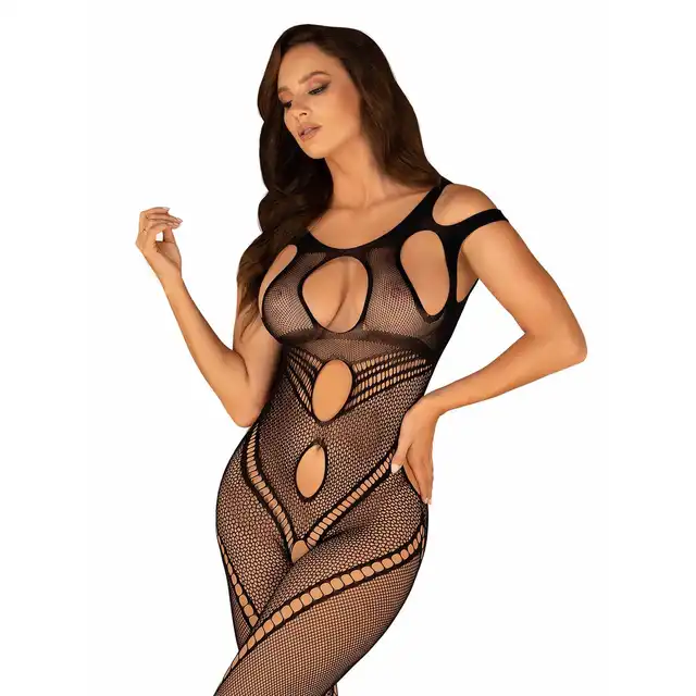 Obsessive - Bodystocking G322 S/M/L. Zmysłowy bodystocking z pikantnymi wycięciami 