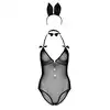 Daring - Tuxedo Bunny Roleplay Set L/XL. Odlotowy i elegancki strój czarnego króliczka z prześwitującym body