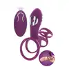 ToyJoy - Happiness Halo Halo C-Ring Sleeve. Ring na penisa z wibrującym stymulatorem łechtaczki. Doświadczcie razem nowych przyjemności z seksu