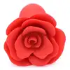 Master Series - Booty Bloom Plug Large. Silikonowy plug analny 12,7 cm z elegancką czerwoną różą