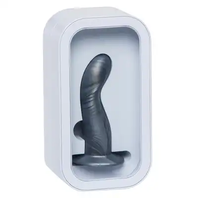 Ylva &amp; Dite - Leda Silver Grey Dildo - srebrzyste dildo wykonane z gładkiego silikonu premium