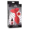 Master Series - Booty Bloom Plug Large. Silikonowy plug analny 12,7 cm z elegancką czerwoną różą