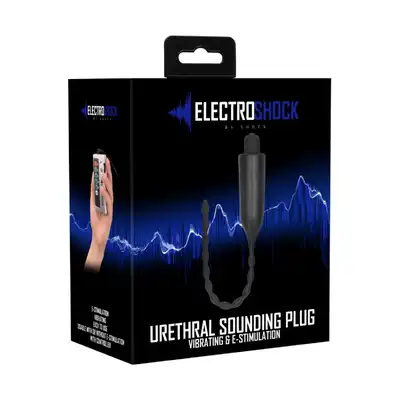 E-Stimulation Vibrating Urethral Sounding Plug - Black