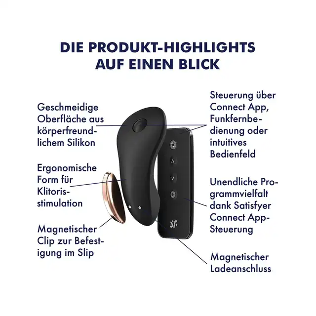 Satisfyer - Little Secret Panty Vibrator Black - sekretny wibrator do majetczek. Niesamowita przyjemność w każdej chwili 