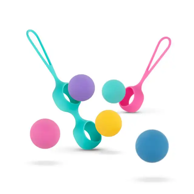 PMV20 - Vito Kegel Ball Set. Kolorowy progresywny zestaw treningowy kulek gejszy. Super jakość