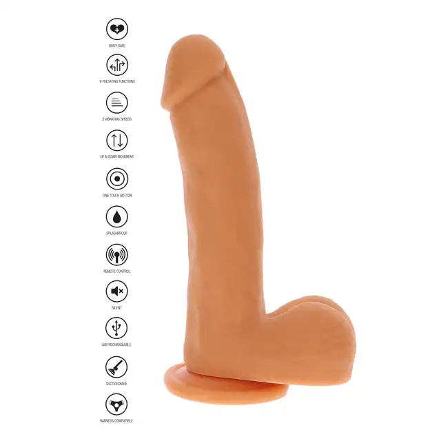 Get Real Naked - Magnetic Pulse Thrusting  USB. Realistyczny wibrator z ruchem posuwistym i mocną przyssawką. 