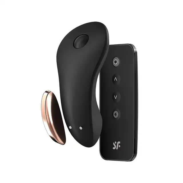 Satisfyer - Little Secret Panty Vibrator Black - sekretny wibrator do majetczek. Niesamowita przyjemność w każdej chwili 