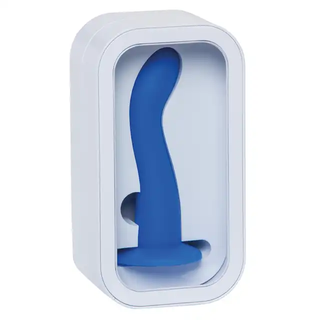 Ylva &amp; Dite - Swan Dark Blue Dildo - niebieskie dildo wykonane z gładkiego silikonu premium