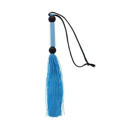 Guilty Pleasure BDSM - Silicone Flogger Whip Blue. Niebieski bicz silikonowy do delikatnego głaskania i mocnych uderzeń. BDSM masz we krwi