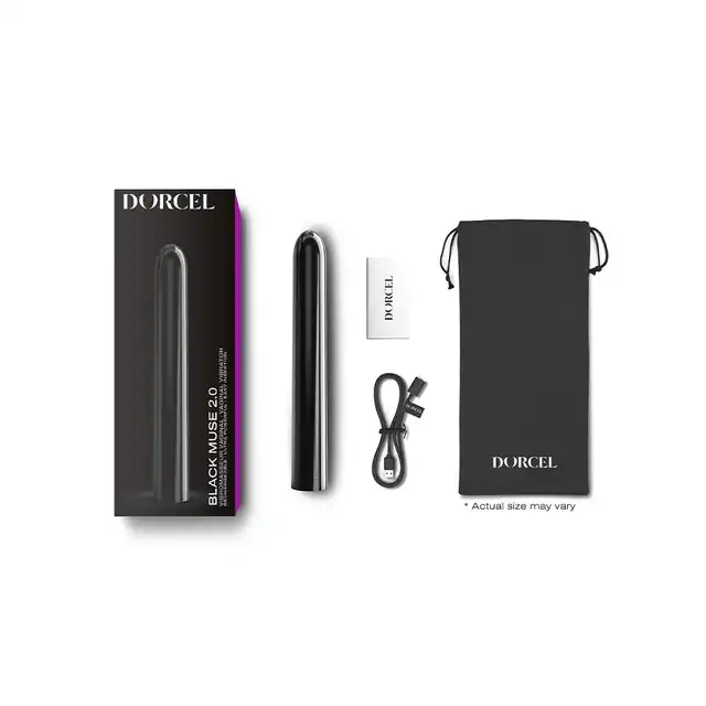 Dorcel - Black Muse 2.0. Wibrator w formie pocisku, 10 trybów wibracji. Wspólnie z nim spędzisz najbardziej tajemnicze noce