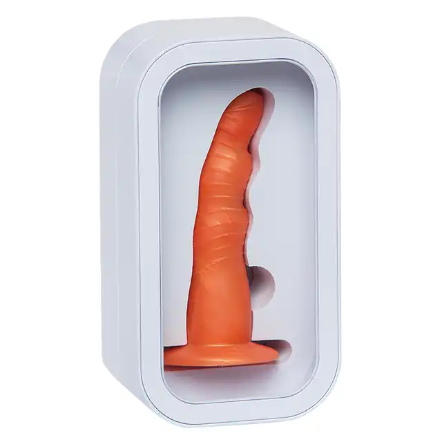 Ylva &amp; Dite - Rhea Orange Yellow Dildo - dildo o wyjątkowym kształcie wykonane z silikonu premium