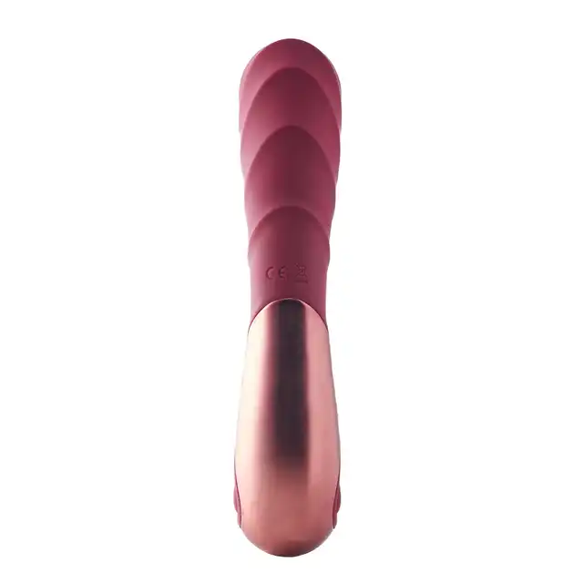 Dinky - Duo Vibrator Jimmy K. Podwójny wibrator ze stymulującymi żłobieniami. Podwójna stymulacja - łechtaczka i punkt G.