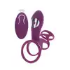 ToyJoy - Happiness Halo Halo C-Ring Sleeve. Ring na penisa z wibrującym stymulatorem łechtaczki. Doświadczcie razem nowych przyjemności z seksu
