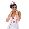 Daring - Hot Nurse Roleplay Set S/M. Strój seksownie niegrzecznej pielęgniarki z czepkiem i pończochami 