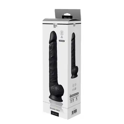 REAL LOVE DUAL DENSITY XXL DILDO 15INCH Black