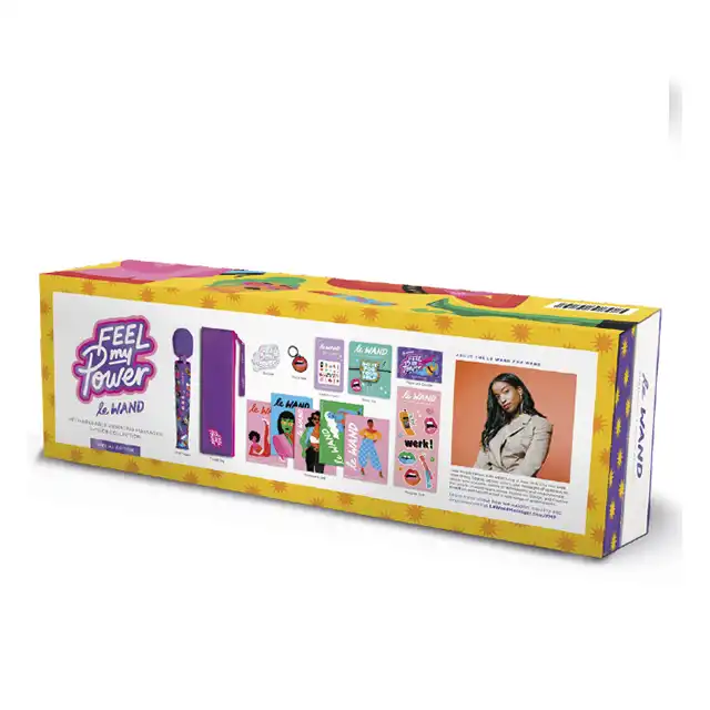 Le Wand - Feel My Power Jade Purple Brown Edidtion - limitowana edycja luksusowego masażera z ilustracjami nowojorskiej artystki