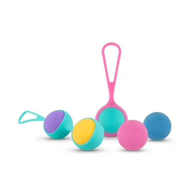 PMV20 - Vito Kegel Ball Set. Kolorowy progresywny zestaw treningowy kulek gejszy. Super jakość