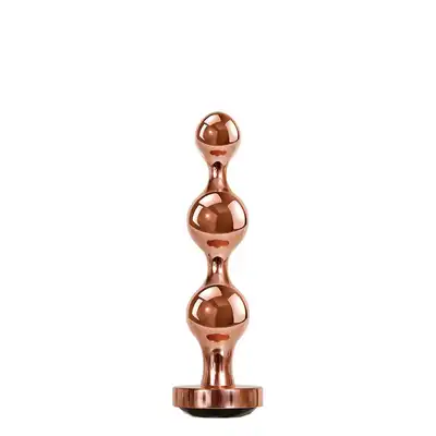Gender X - Gold Digger S. Mały, elegancki i stylowy. Metalowa wtyczka analna w kolorze rose gold z czarnym klejnotem w podstawie. 