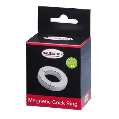 Malesation - Magnetic Cock Ring. Niezwykły pierścień erekcyjny ze stali nierdzewnej. Ring z magnetycznym zamknięciem. Tego jeszcze nie próbowałeś