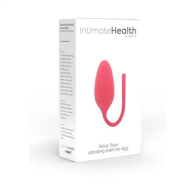 Mae B - Intimate Health Vibrating Exercise Egg. Wibrujące jajko do ćwiczeń mięśni kegla. Połącz trening z przyjemnością