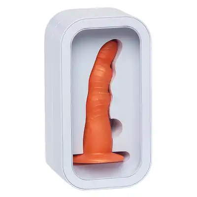 Ylva &amp; Dite - Rhea Orange Yellow Dildo - dildo o wyjątkowym kształcie wykonane z silikonu premium