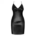 Obsessive - Yollanda Dress XXL/XXXL. Drapieżna sukienka z wycięciem podkreślającym plecy. Zachwycające marszczenia i subtelne łańcuszki.