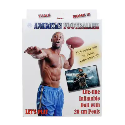 Lalka - American Footballer Male Doll - seksowna postać futbolisty w postaci dmuchanej lalki