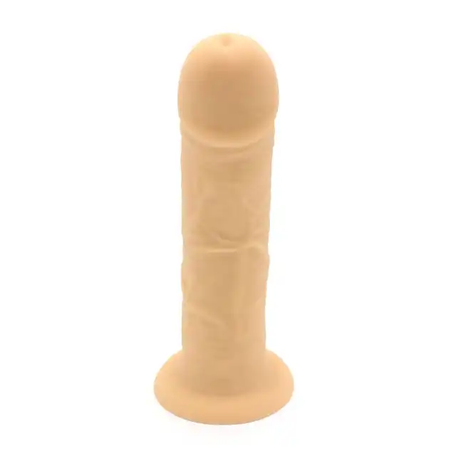 Kiotos Cox - Flesh 041 Silicone.  Silikonowe teksturowane dildo 23 cm ze stymulacją punkgu G. Mocna przyssawka