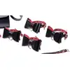 Master Series - Bow Luxury BDSM Set With Travel Bag. Luksusowy zestaw do BDSM zapakowany w elegancką torbę do przechowywania i podróży. Zestaw z kokardkami