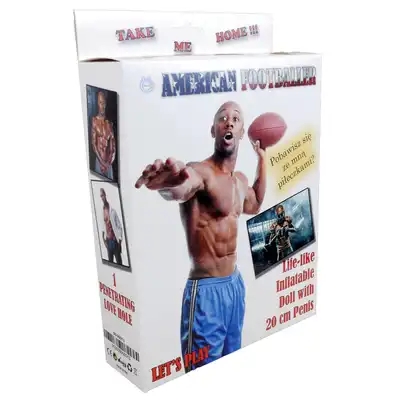 Lalka - American Footballer Male Doll - seksowna postać futbolisty w postaci dmuchanej lalki