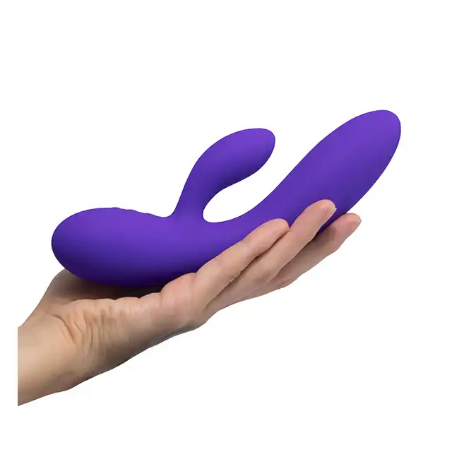 FeelzToys - Lea Purple Glitter - wibrator z króliczkiem do perfekcyjnej stymulacji. Dwa silniki sterowane niezależnie 