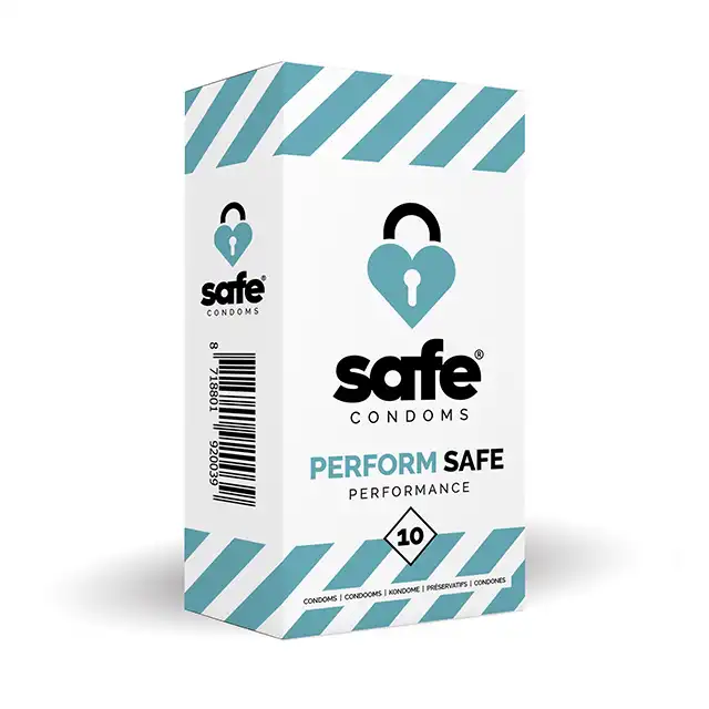 Safe - Performance. Lateksowe prezerwatywy zmniejszająca wrażliwość penisa i opóźniające wytrysk. 