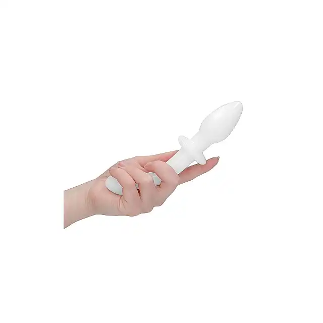 Crystalino - Doubler White - dwustronne szklane dildo. Nietłukące oraz nieporowate! 