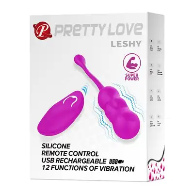 Pretty Love - Leshy. Jajeczko wibrujące o wyjątkowym kształcie stymulującym. Ładowanie USB i pilot do zdalnego sterowania