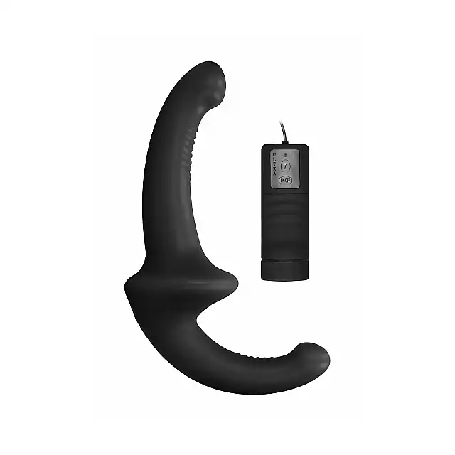 Ouch! - Vibrating Silicone Strapless Strapon. Wibrujący strapon bezuprzężowy sterowany za pomocą pilota. Jednoczesna stymulacja obu partnerów